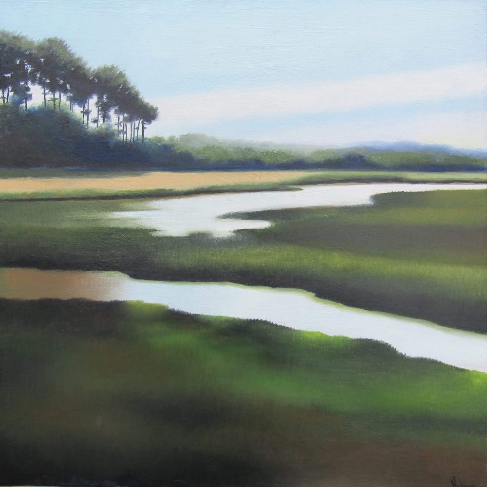 Marais, huile sur toile de Nolwenn Languille
