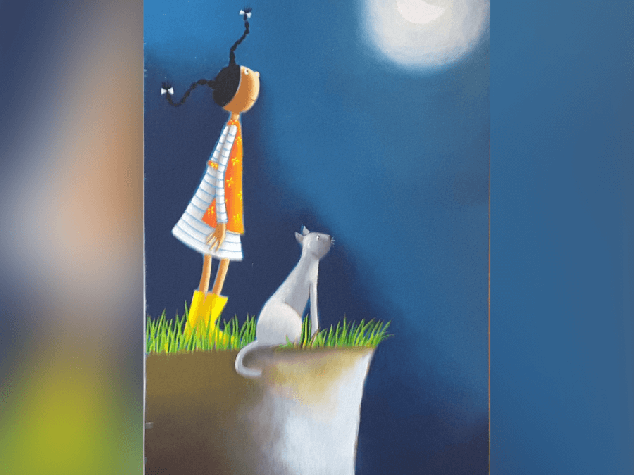 Éline et son chat