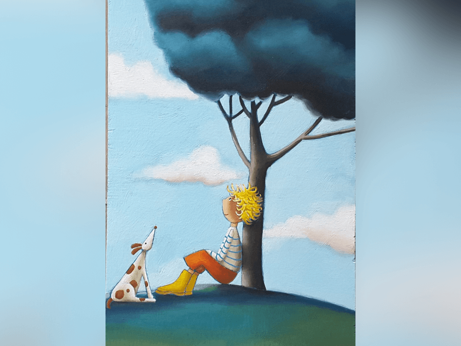 « Petit prince » contre son arbre