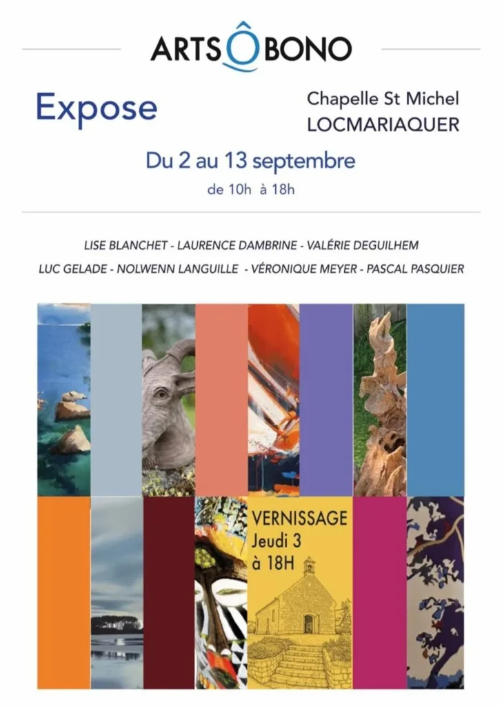 Affiche exposition ArtsôBono à Locmariaquer